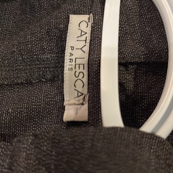 Caty Lesca Paris Light Fashion Jacket with Hood, grey, and black, size 1 - Picture 9 of 9